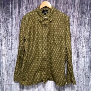 Treasure & Bond Shirt Trim Fit Button-Up Long Sleeve Button Up Shirt  Mens XL‎